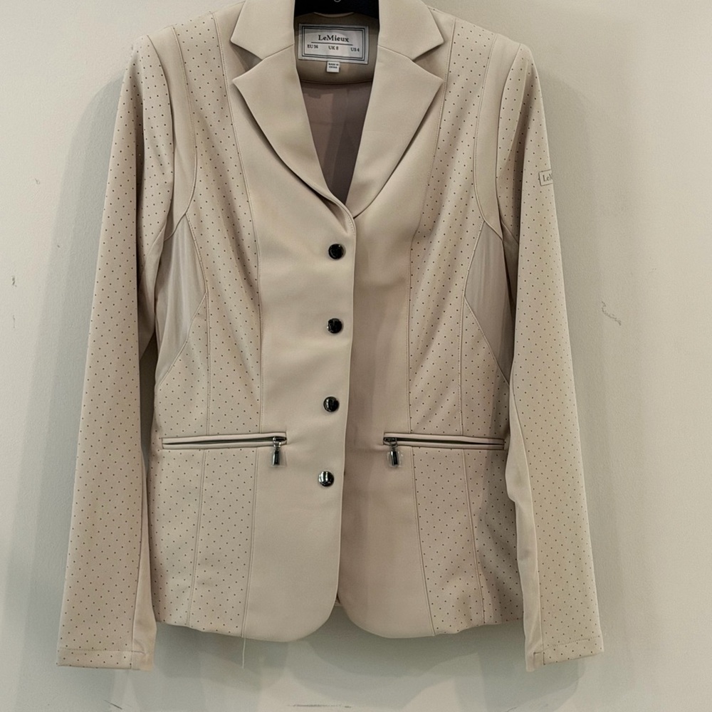 LeMieux Jessica Mesh Perforated Show Jacket in Stone